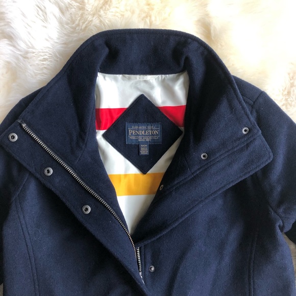 Pendleton Navy Wool Campbell Water Resistant Coat - Picture 5 of 7